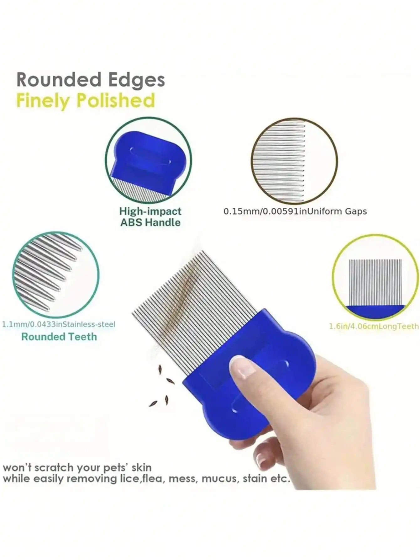 4pcs Lice Comb Set, Stainless Steel Comb, Fine Tooth Comb, Hairdressing Comb, Head Makeup Comb