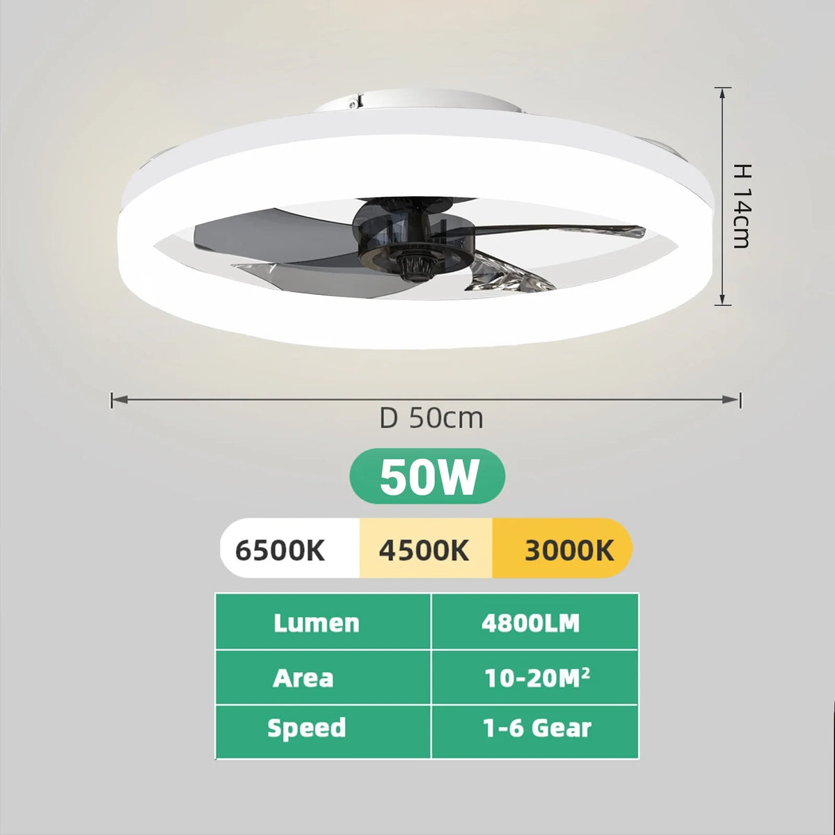 Ceiling Fans With Remote Control and Light LED Lamp Fan Smart Silent Ceiling Fans For Bedroom Living Room Decor Ceiling Lamp