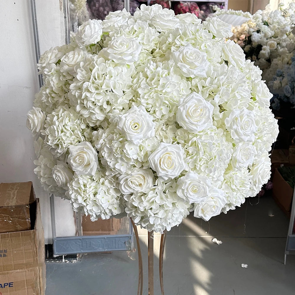 80/70/60/50/30cm Artificial Pink Large Flower Ball, Table Centerpiece for Special Event Decor, Floral Arrangement