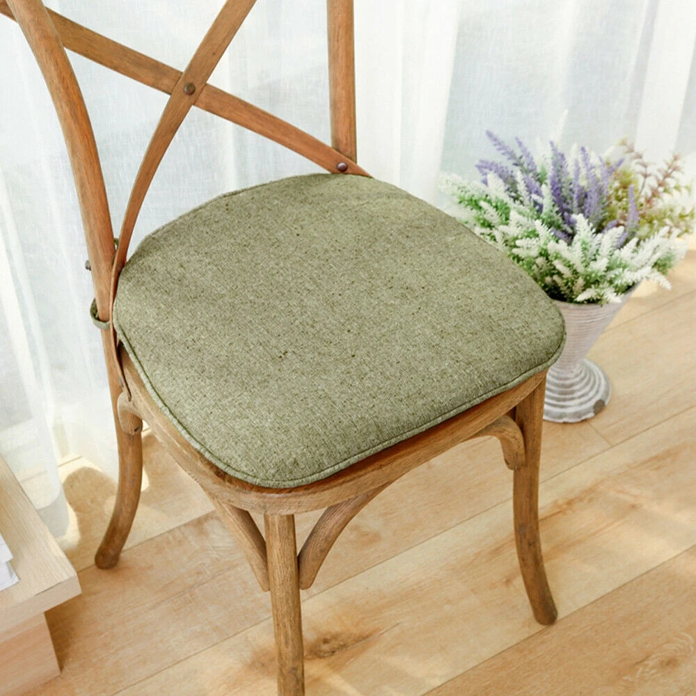 1 PCS Thick Chair Cushions Soft Comfortable Sanding Seat Pad Simple Removable Solid Color Chair Pad