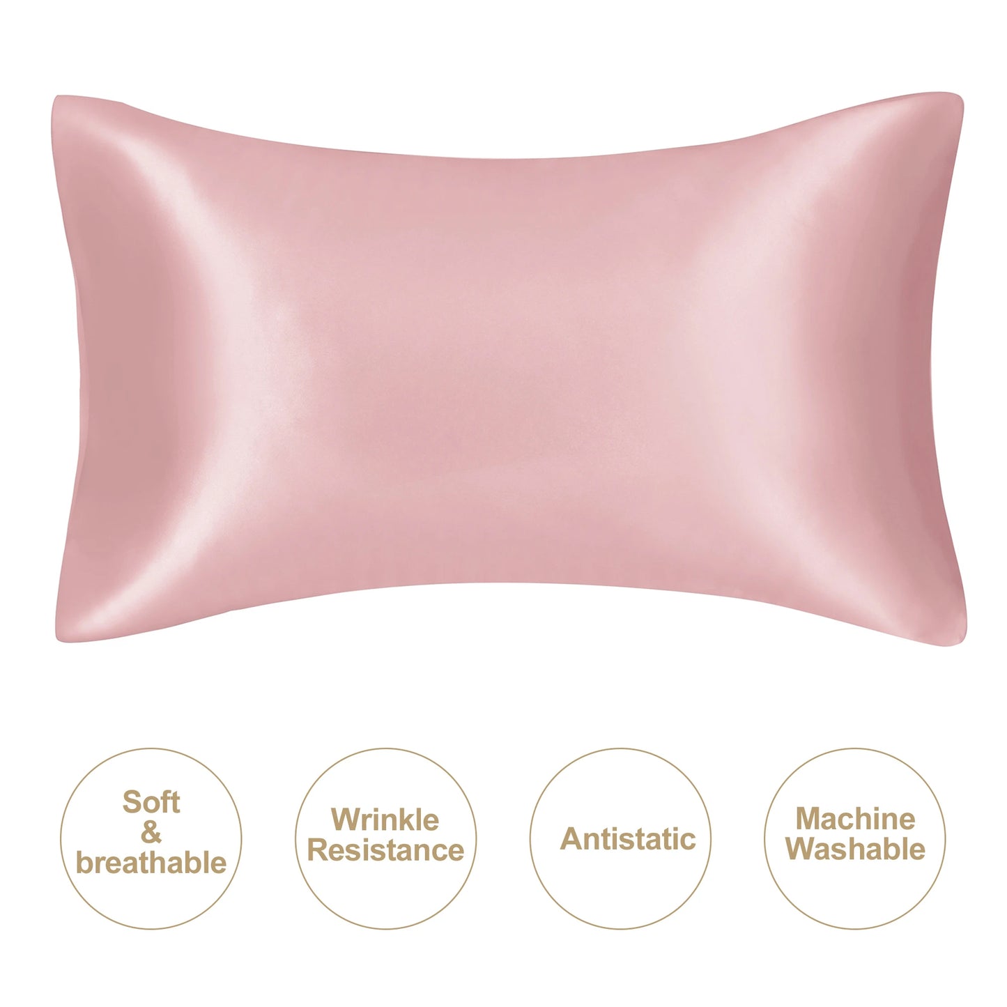 JuwenSilk silky stain pillowcase silky pillowcase natural silk pillowcase mulberry silk pillow case standard queen king
