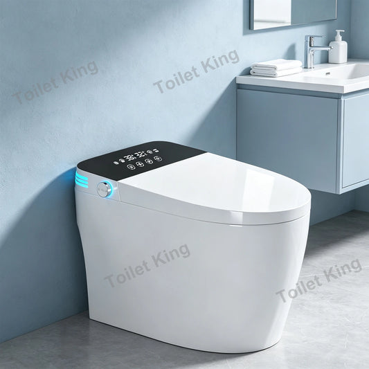 Smart Toilet with Built-in Bidet, AUTO Open/Close, Warm Water Sprayer, AUTO Dual Flush, Heated Bidet Toilet Seat for Bathrooms