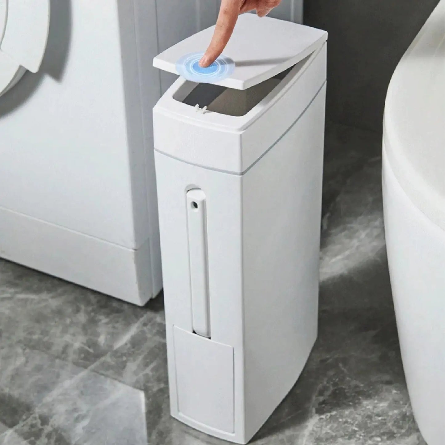 Bathroom Trash Can Bathroom Trash Can Toilet Brush Combo Save Space Small Trash Can Lid Bathroom Accessories Narrow Garbage Can