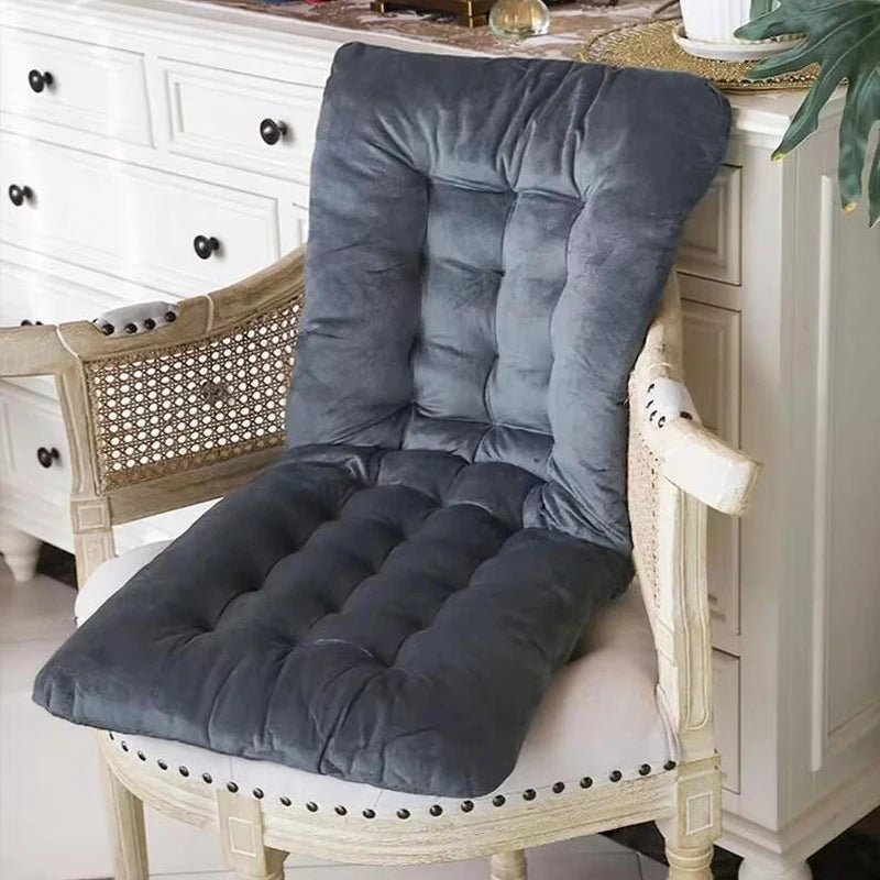 Modern Style Office Integrated Backrest Cushion Solid Color Thicken Student Dormitory Sedentary ChairMat Home Chair Back Cushion