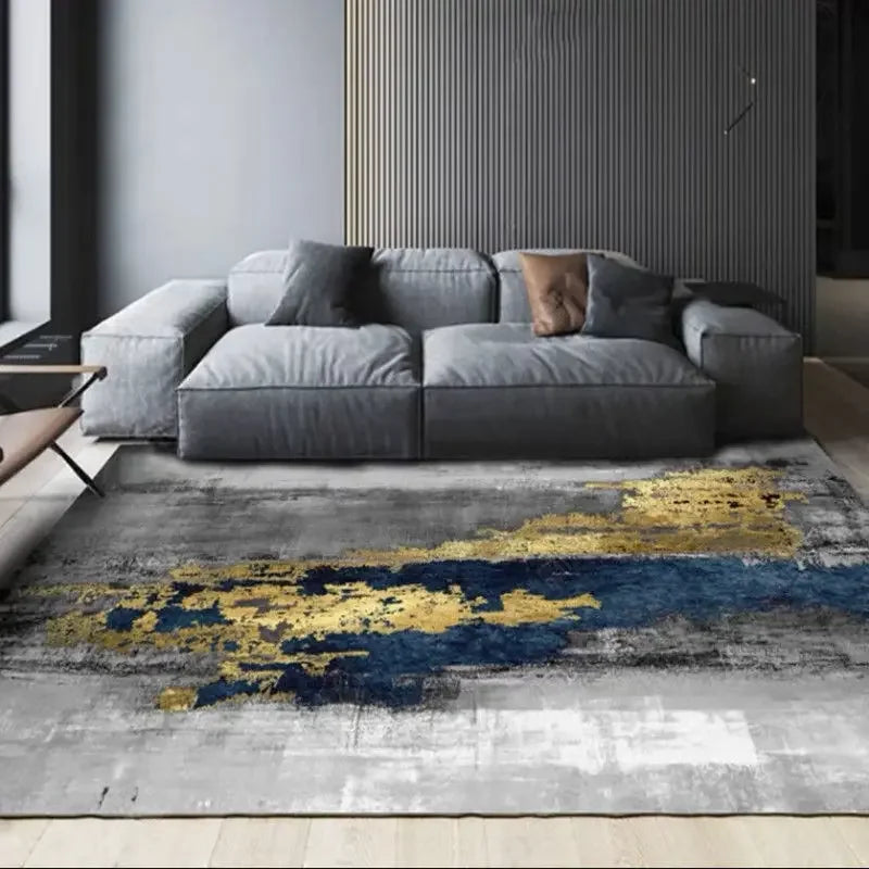 Light Luxury Carpets for Living Room Large Area Lounge Carpet Minimalist Bedroom Decor Gray Rug Home Soft Washable Floor Mat