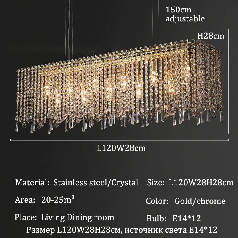 Luxury Crystal Chandeliers Living Room Lights Dining Table Light Chandelier Ceiling Light Fixtures Żyrandol Ceiling Pendant Lamp