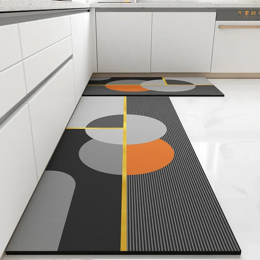 Kichen Vinyl Rug Anti Fatigue Floor Mats Pvc Waterproof Non-slip Carpet Runner Home Decor Long Rugs שטיח למטבח Alfombra Cocina
