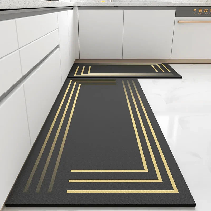 Kichen Vinyl Rug Anti Fatigue Floor Mats Pvc Waterproof Non-slip Carpet Runner Home Decor Long Rugs שטיח למטבח Alfombra Cocina