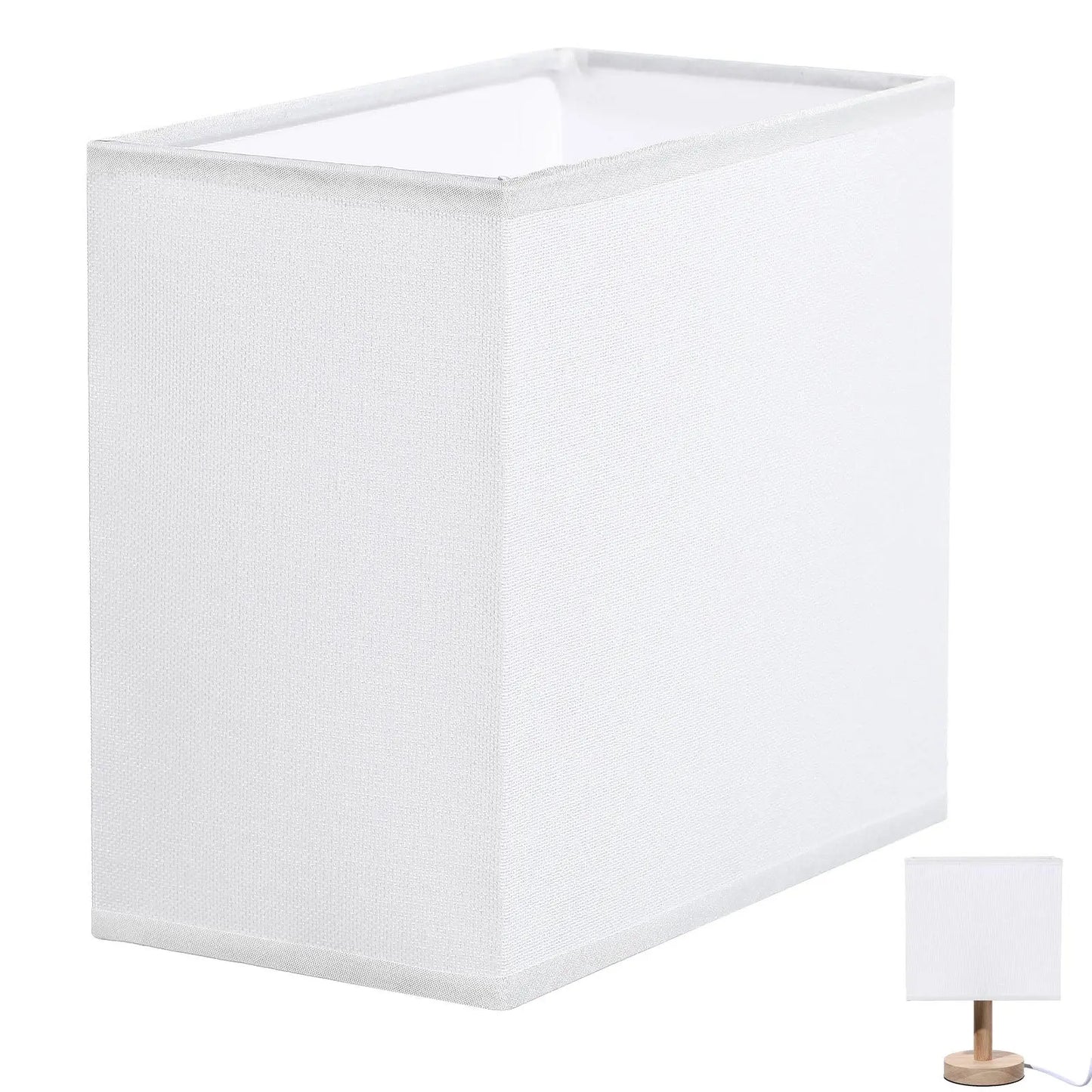 Fabric Lamp Shade Rectangle Warm Lighting Simple Style Table Lamp Hanging Lampshade Decorative Cover Accessory