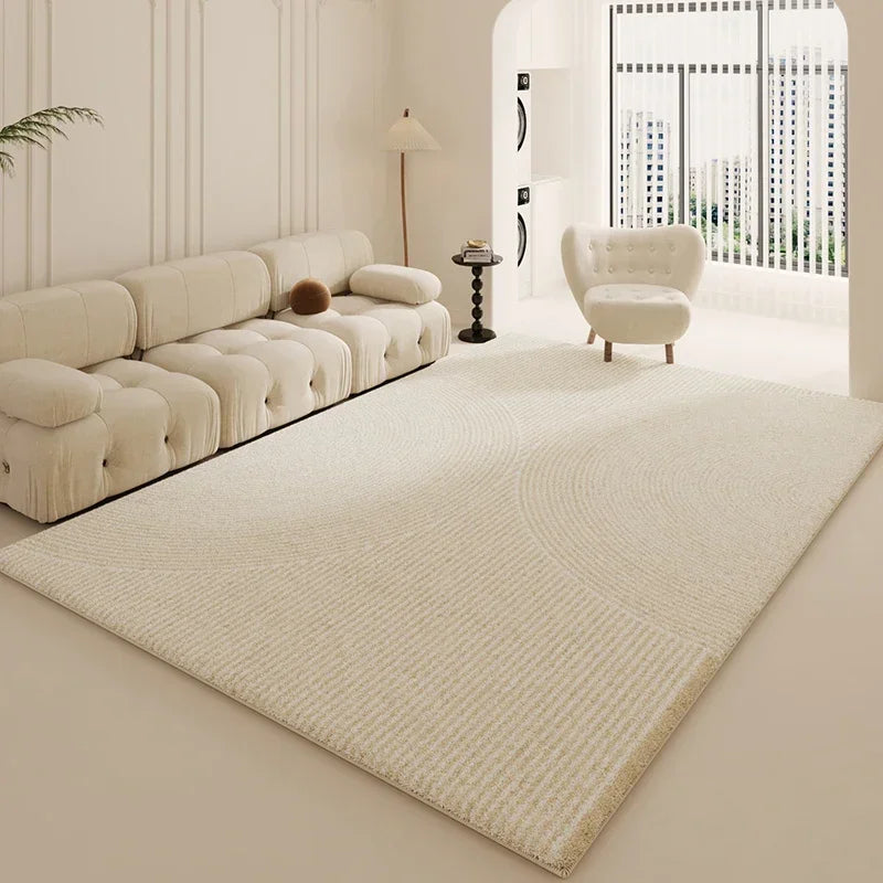 Wabi-sabi Style Carpets for Living Room White Bedroom Decor Plush Carpet Modern Thickened Minimalist Rug Fluffy Soft Bedside Mat