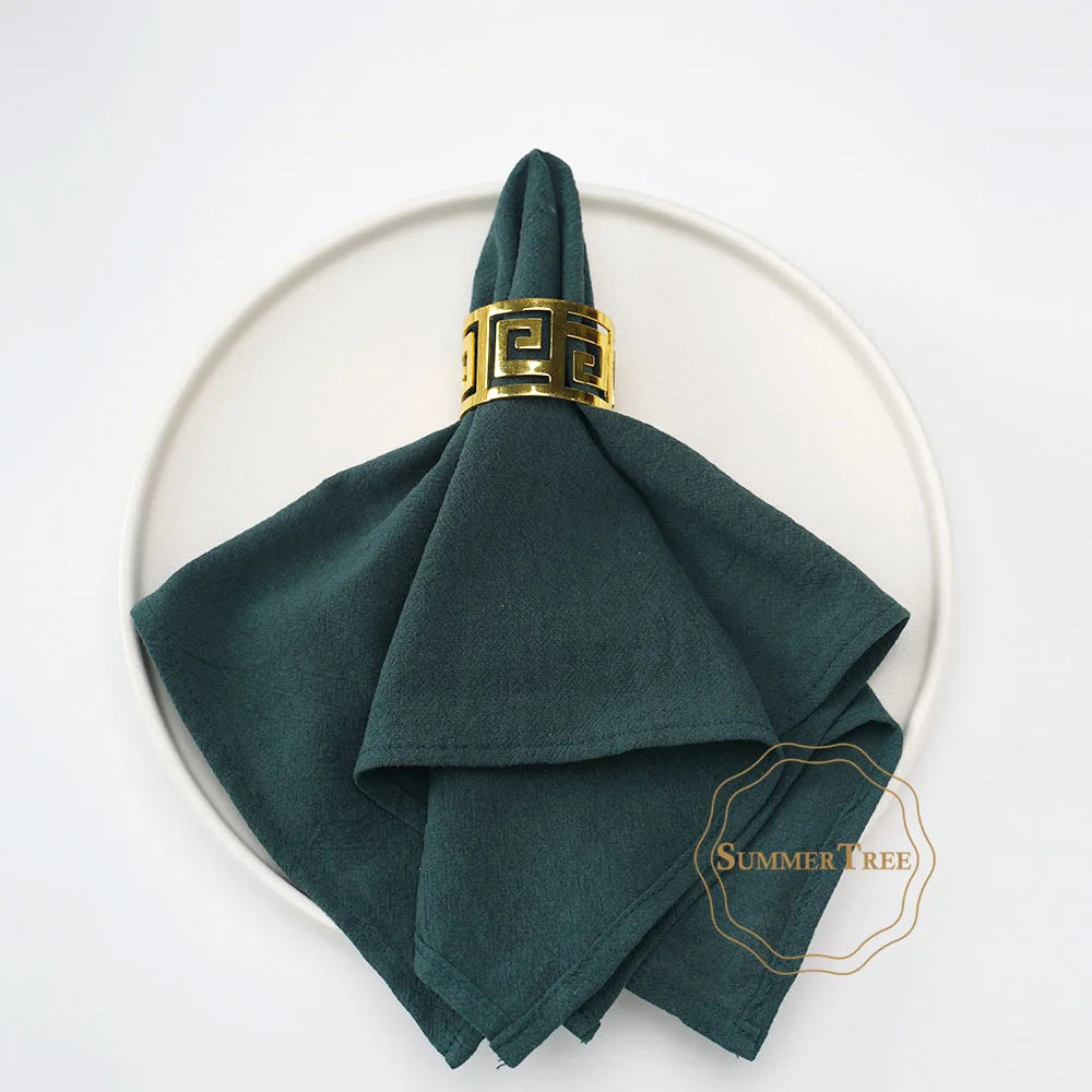 24 Pack 40cm x 40cm Cloth Napkins Washable Reusable Bulk Plain Cotton Table Napkin for Home Kitchen Dinner Wedding Decoration