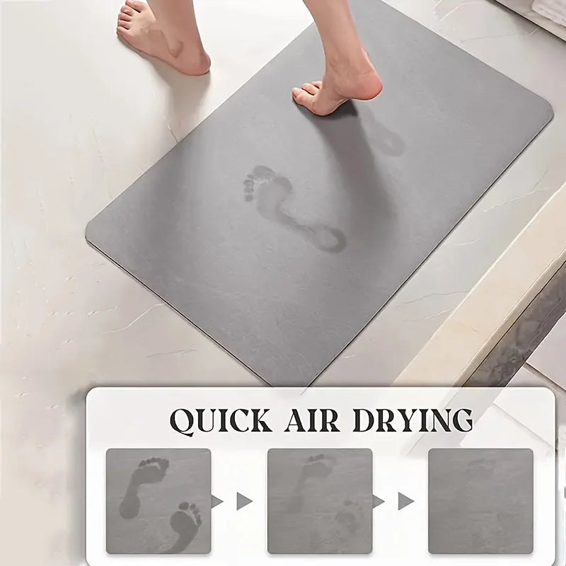 Square diatomaceous earth bathroom mat non-slip toilet mat door mat household foot mat