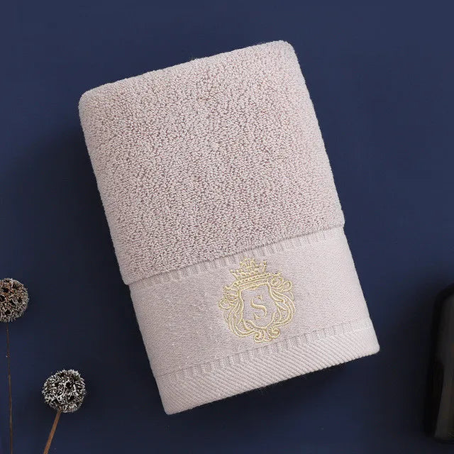 1/5/10pcs Embroidered Cotton Towels Set Oversized Bathroom Bath Hand Face Towels 34x74cm/70x140cm Sport Towels Gift Toallas