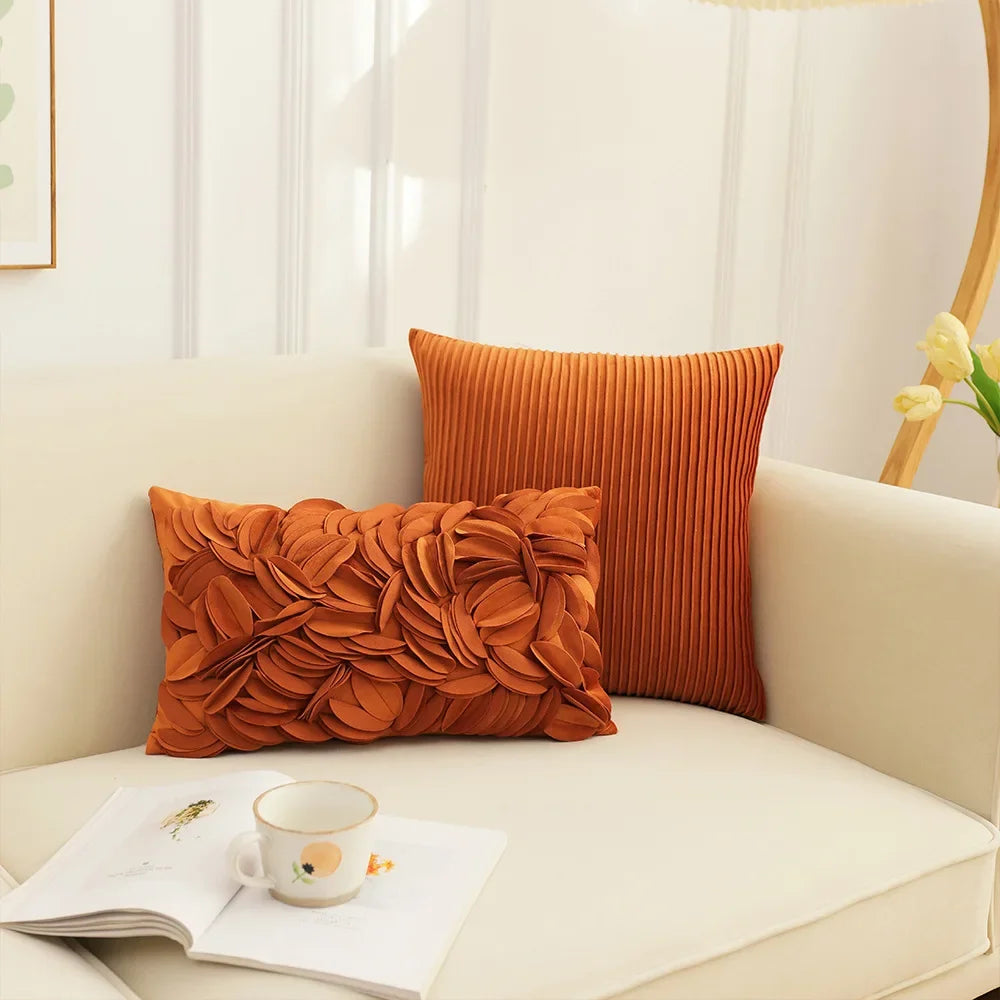 French Style Pillowcase Flower Tree Patchwork Embroidered Cushion Cover Living Room Bedroom Pillow Cover Decorative for Sofa