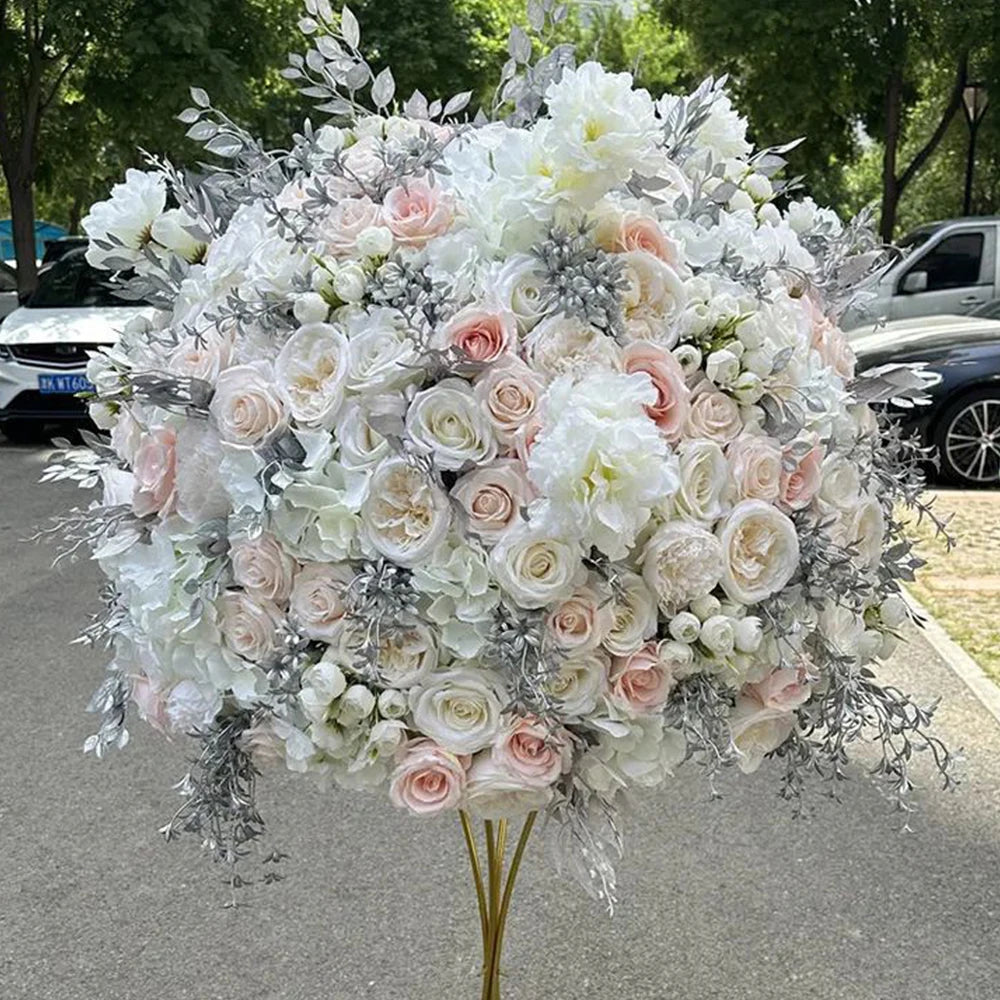 80/70/60/50/30cm Artificial Pink Large Flower Ball, Table Centerpiece for Special Event Decor, Floral Arrangement