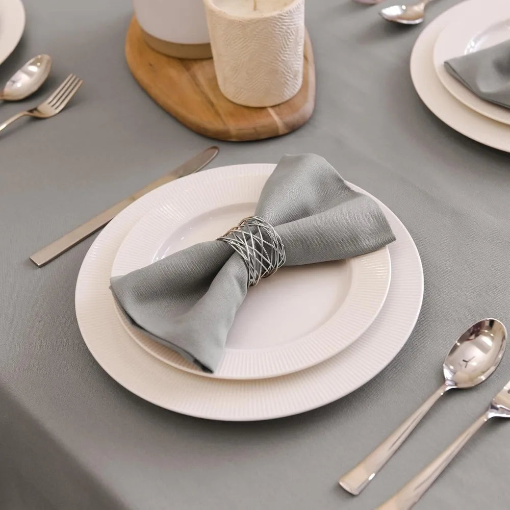 12 PCS fabric napkins Cloth Napkins with Fringe Edges Washable for Wedding Party Birthday Christmas Dinner Table Setting