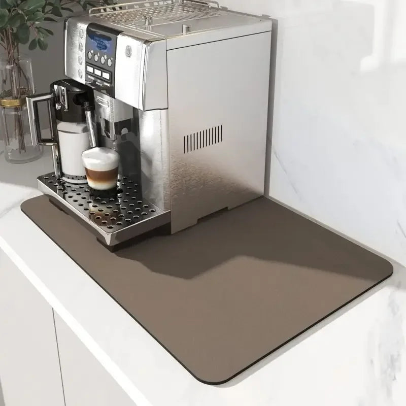 VIKAMA Pure Color Drying Dish Absorbent Dishware Kitchen Mat Coffee Machine Table Diatomaceous Earth Drainage Non-slip Carpet