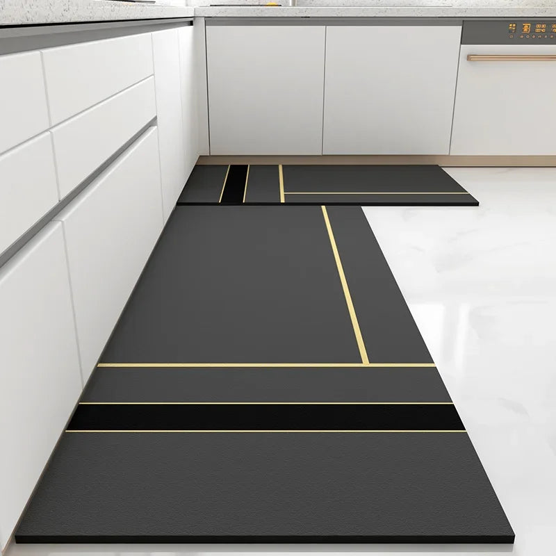Kichen Vinyl Rug Anti Fatigue Floor Mats Pvc Waterproof Non-slip Carpet Runner Home Decor Long Rugs שטיח למטבח Alfombra Cocina