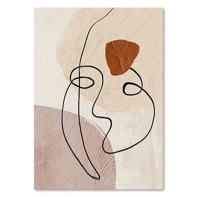 Abstract Geometric Poster Matisse Face Line Canvas Painting Nordic Modern Living Room Wall Art Print Picture for Home Decor