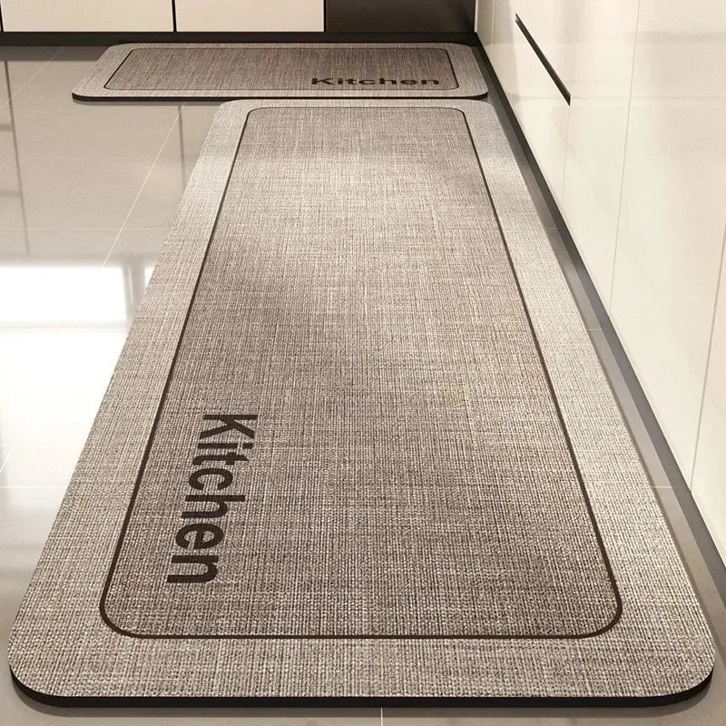 Carpet for Kitchen Floor Mat Pvc Leather Waterproof Non-slip Long Rug Oil-proof Foot Mats Pink Flower Home Decoration Rugs
