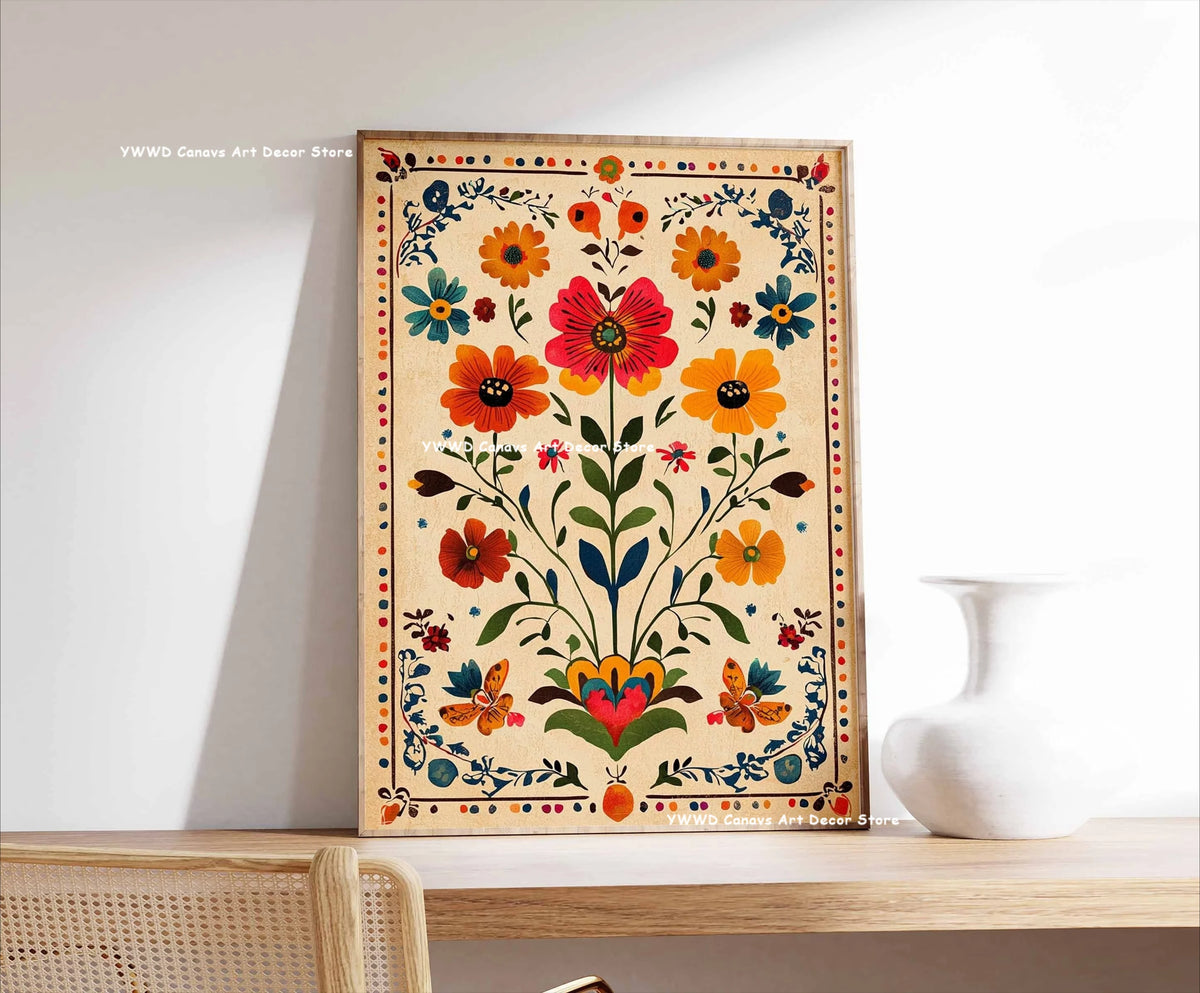 Bohemian Cactus Desert Canvas Poster Mexico Smallest Architectural Artwork Western Plant Wall Art Print for Modern Home Decor