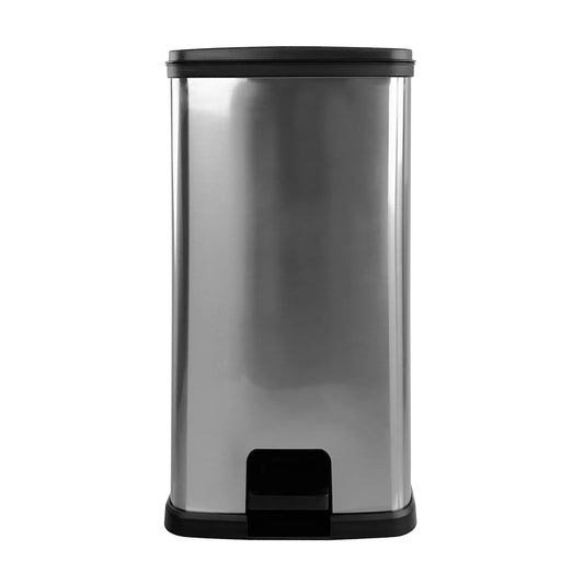 13.3 Gallon Trash Can, Plastic Touch-Up Kitchen Trash Can, White