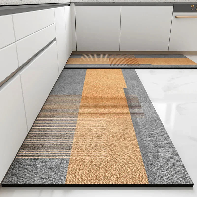Kichen Vinyl Rug Anti Fatigue Floor Mats Pvc Waterproof Non-slip Carpet Runner Home Decor Long Rugs שטיח למטבח Alfombra Cocina