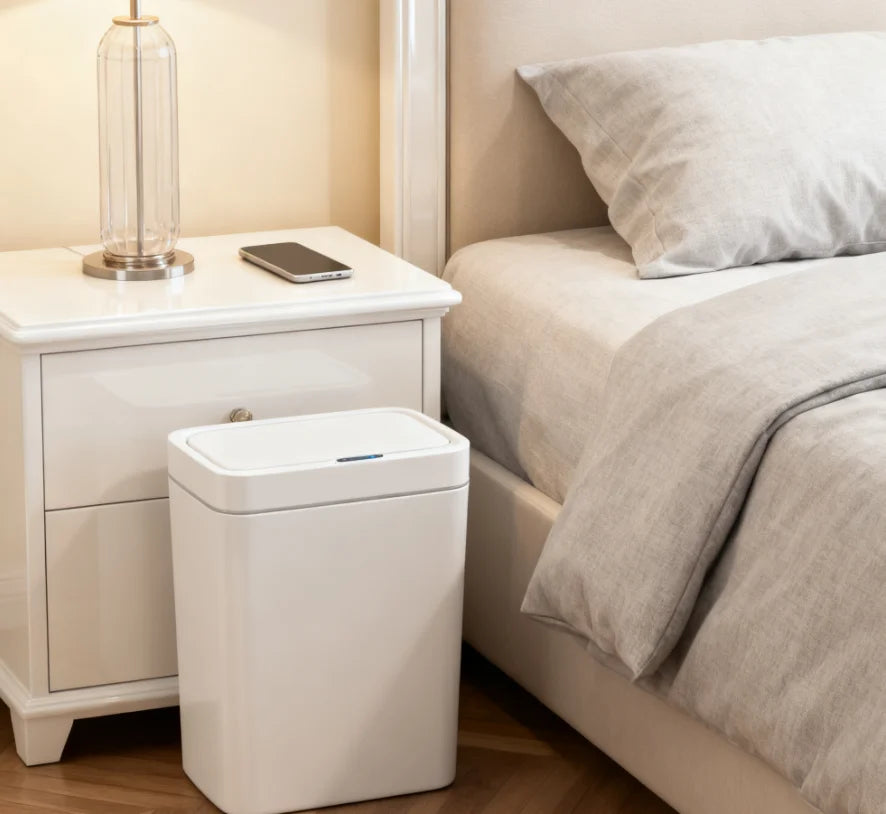 15L Automatic Sensor Trash Can Contactless Smart Waste Bin Modern Household Garbage Container For Bathroom Kitchen Indoor Home