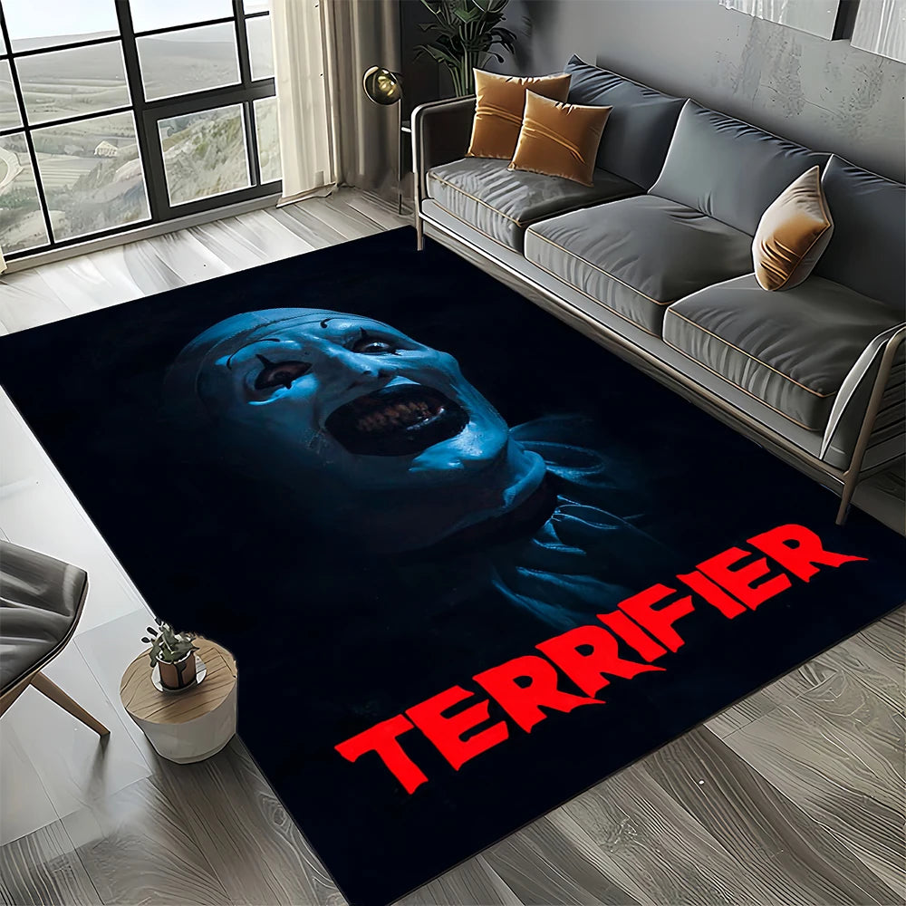 27 Style Terrifier Horror Movie Halloween Gift Area Rug Carpet for Living Room Bedroom Home Decor,kids Non-slip for Sofa Doormat
