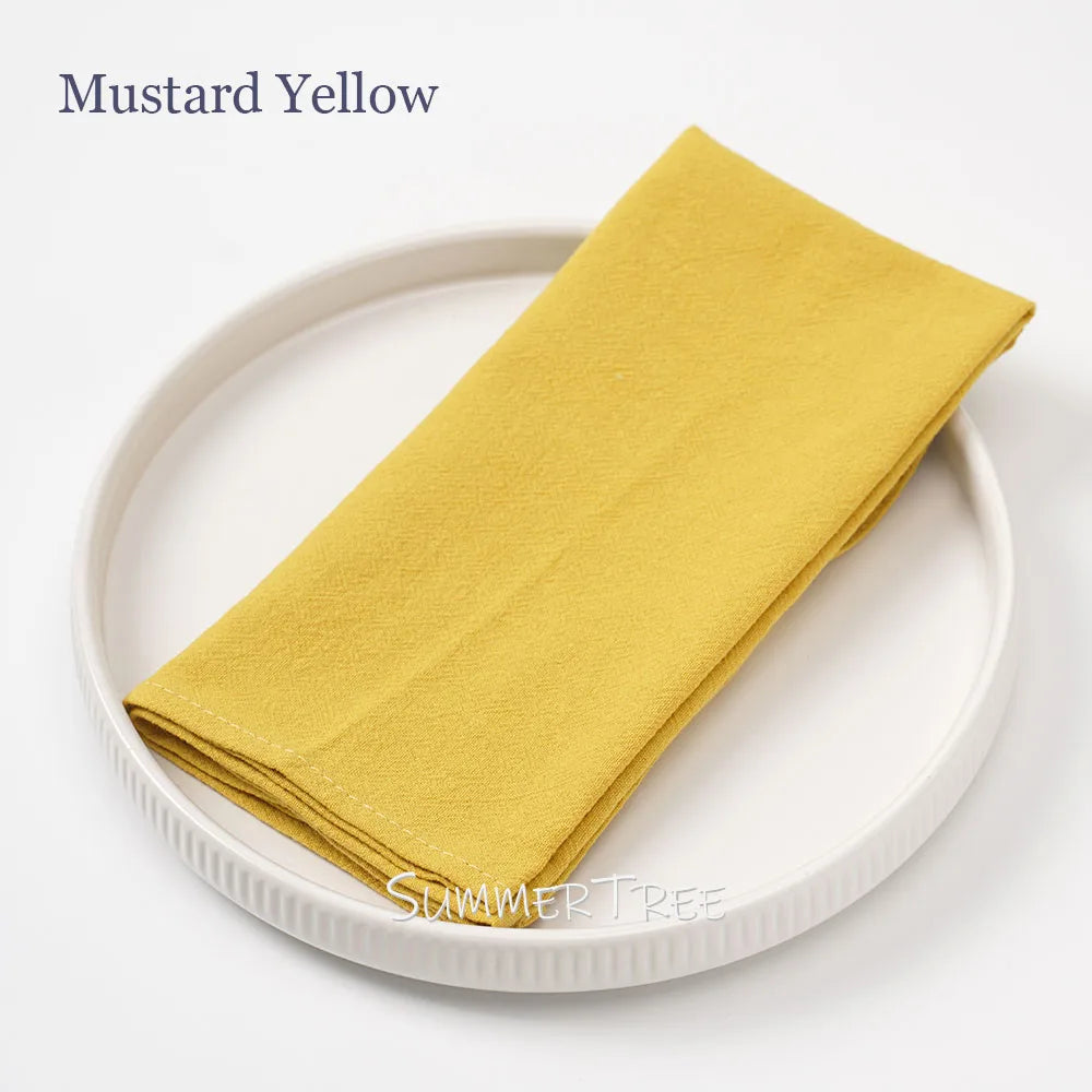 20pcs Cloth Napkins 40x40cm 100% Cotton Delicate Napkin for Rustic Dinner for Home Thanksgiving Wedding Party Table Decorations