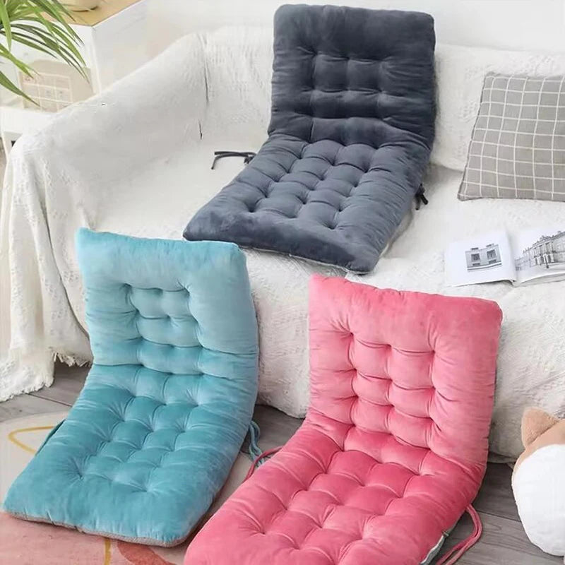Modern Style Office Integrated Backrest Cushion Solid Color Thicken Student Dormitory Sedentary ChairMat Home Chair Back Cushion