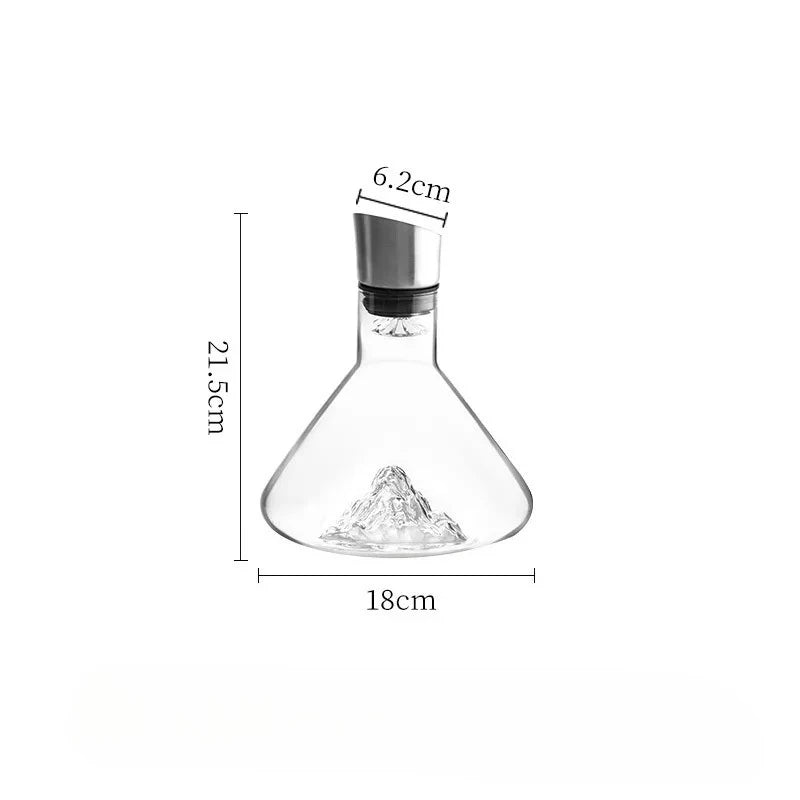 1500ML Iceberg Whisky Wine Decanter Handmade Lead-free Crystal Wine Pourer Carafe Thickened Wine Dispenser Pot Bar Accessories