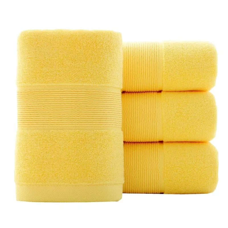 1/4/6pcs Gold Bathroom Cotton Towels 35x35cm/35x75cm/70x140cm Hand Face Big Bath Towel Soft Gift Absorbent Sport Absorbent Towel