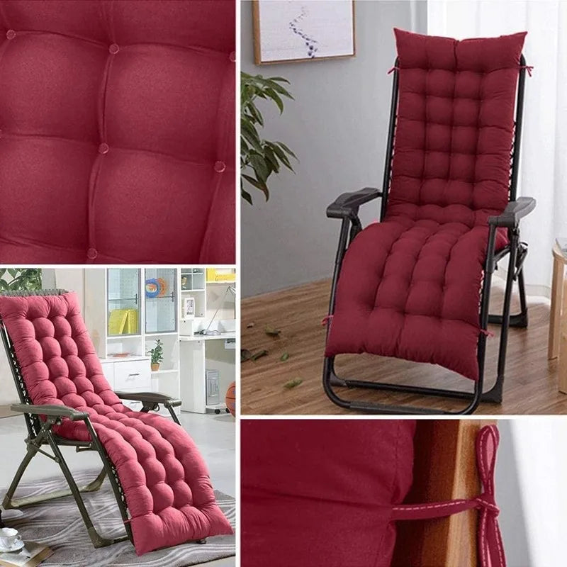 Lounger Chair Cushion Indoor Outdoor Patio Chaise Pad Replacement Rocking Mat for Furniture Sofa Thick High Back Chair Pads