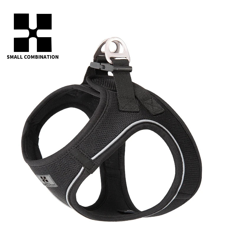 SMALL COMBINATION Small Dog Harness Leash Set Soft Reflective for Puppy Cat Harness Pet Vest Chihuaahua Sausage  Outdoor Walking