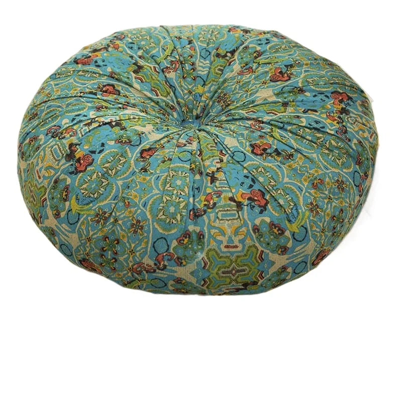 Bohemian Style Thickened Cotton Linen Cushion for Ground Lazy People with Moroccan Window Tatami Mat Pillow Puff Cushion