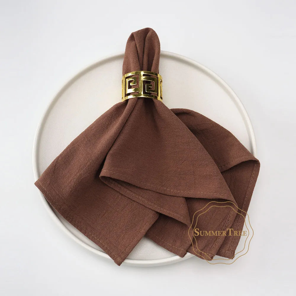 24 Pack 40cm x 40cm Cloth Napkins Washable Reusable Bulk Plain Cotton Table Napkin for Home Kitchen Dinner Wedding Decoration