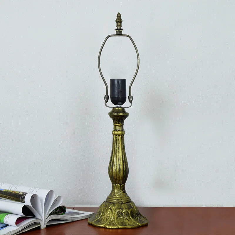 30CM American Tulip Table Lamp Tiffany Style Stained Glass Welding Art Gift Living Room Feeding Night Light Rustic 110V 220V