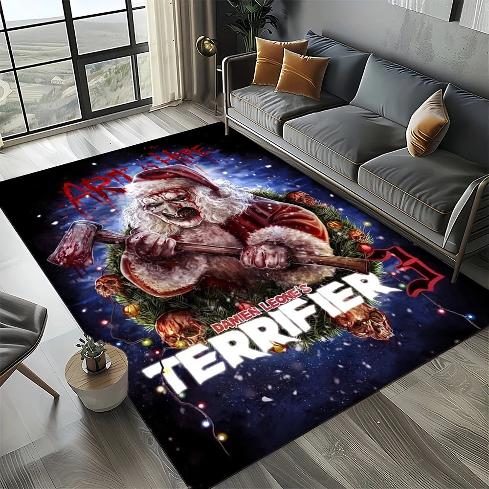27 Style Terrifier Horror Movie Halloween Gift Area Rug Carpet for Living Room Bedroom Home Decor,kids Non-slip for Sofa Doormat