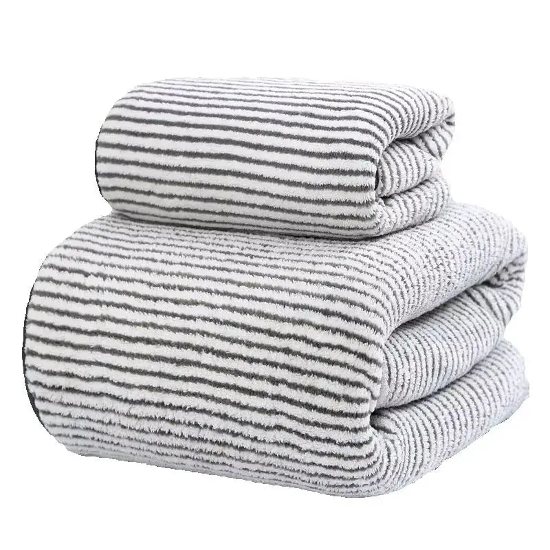 Adult bamboo charcoal fiber velvet bath towel, absorbent, soft, fast drying, high-quality, suitable for hotels and beauty salons