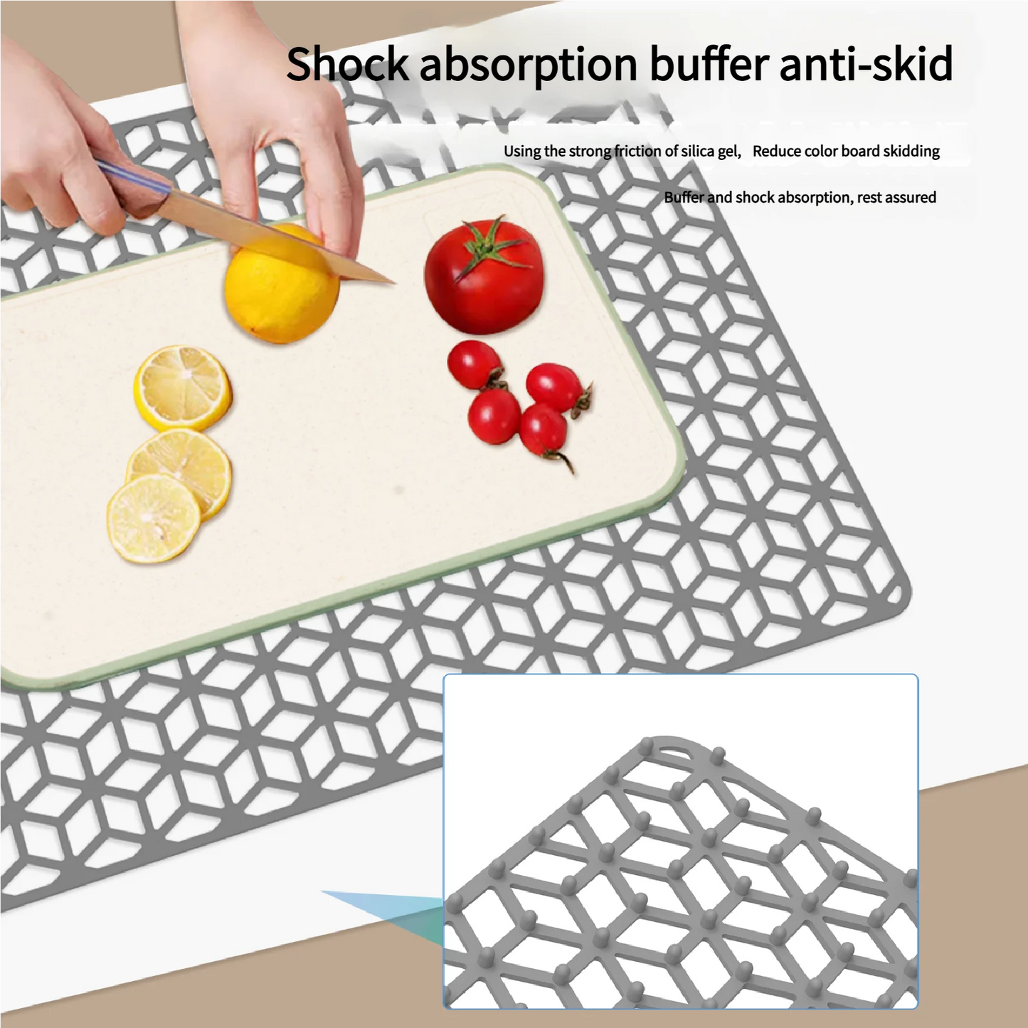 78CM Silicone Sink Bottom Scratch-resistant Protective Pad, Hollowed-out Draining pad, Thickened Anti Slip Tableware Drying Mats