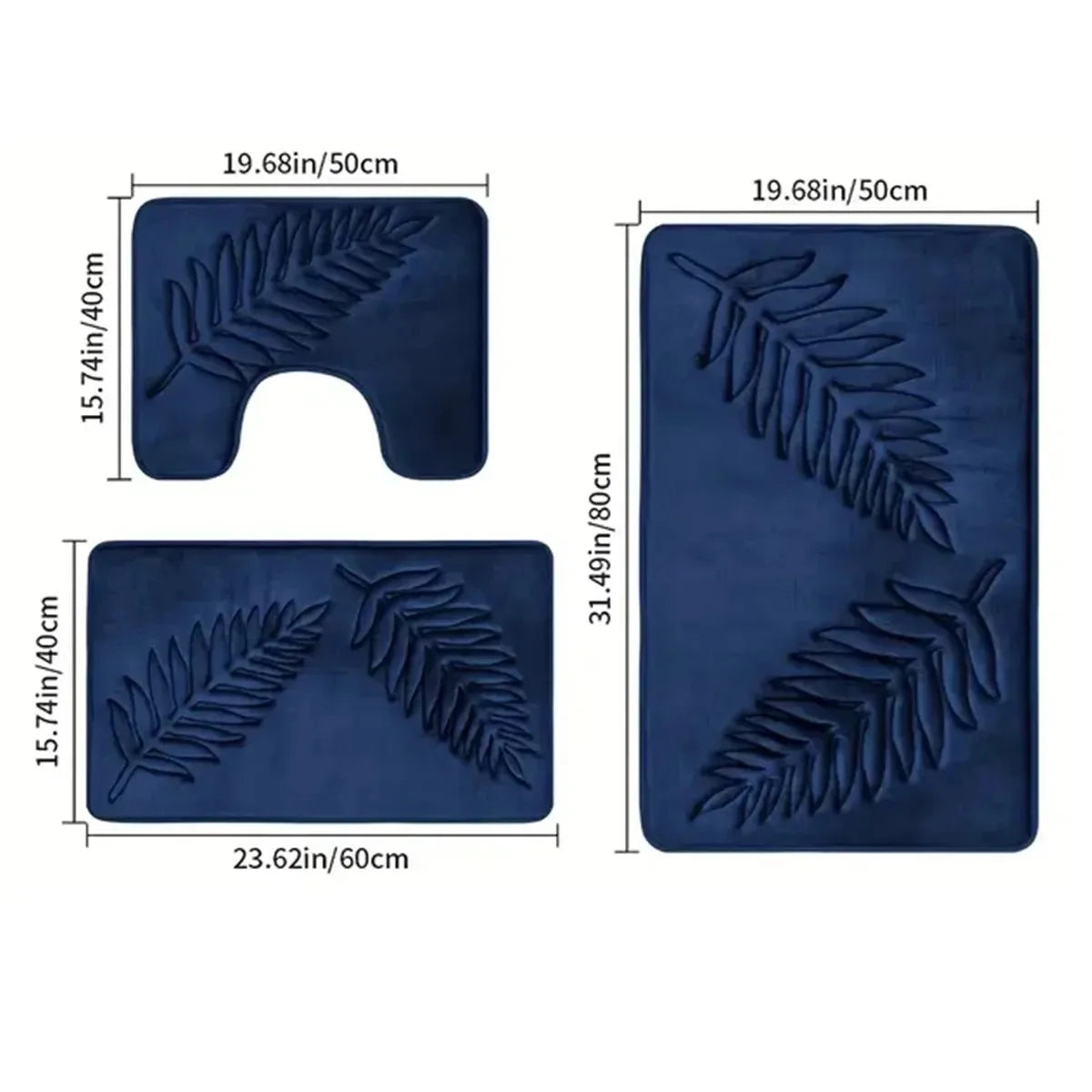 Bathroom Rugs Memory Foam Bath Mat Non-Slip Bath Rugs Machine Washable Dries Quickly Ultra Soft Plush Bath Mats for Bathroom