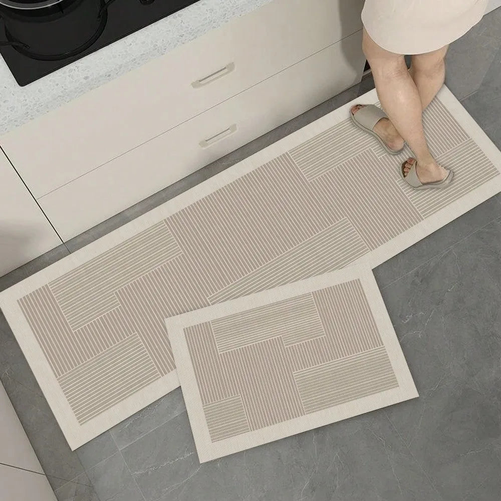 Kitchen Floor Mat Pvc Waterproof Vinyl Carpet Home Decoration Long Rug Oil-proof Non-slip Foot Mats Custom Alfombra Cocina