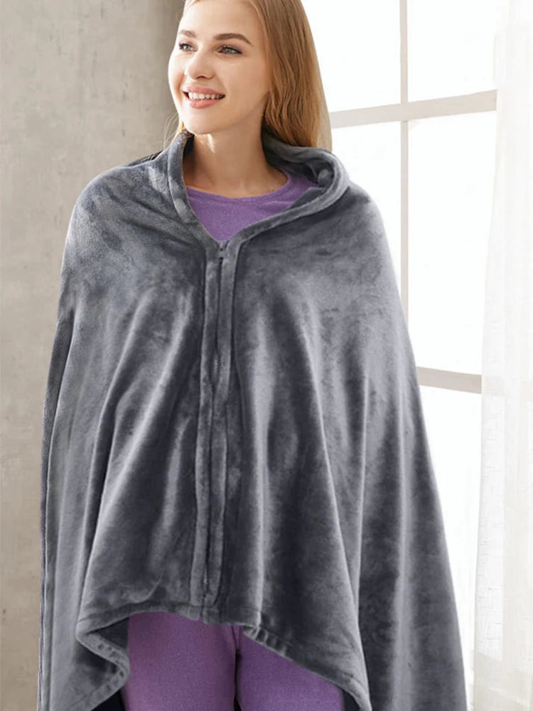 Coral Velvet Heating Blanket 3 Heated Level Fast Heating USB Heating Shawl 9 Heated Areas Portable Thermal Blankets Winter