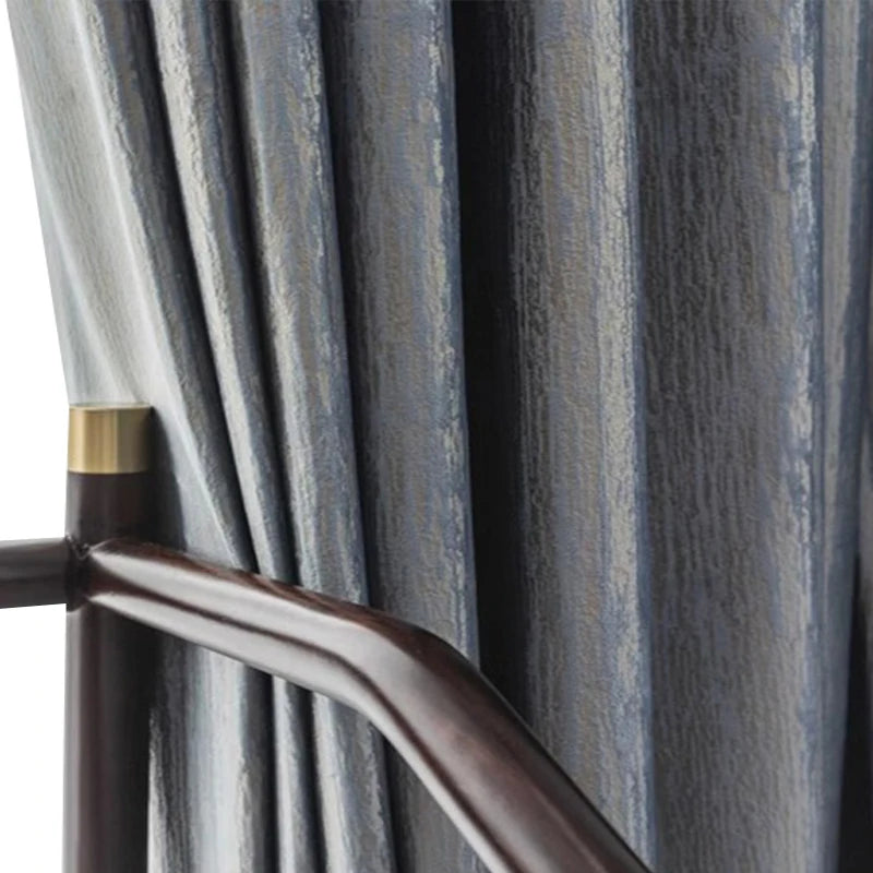 2pcs American retro light luxury Nordic bedroom living room shade bronzing velvet fabric finished hook curtain fabric