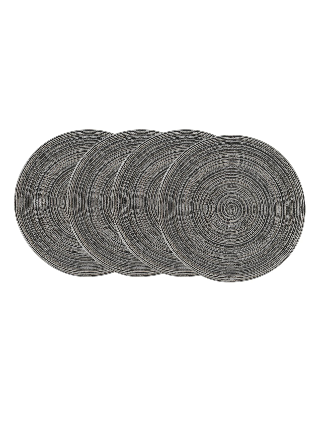 Round Braided Placemats Set of 4 Place mats for Dining Tables Woven Heat Resistant Table Mats