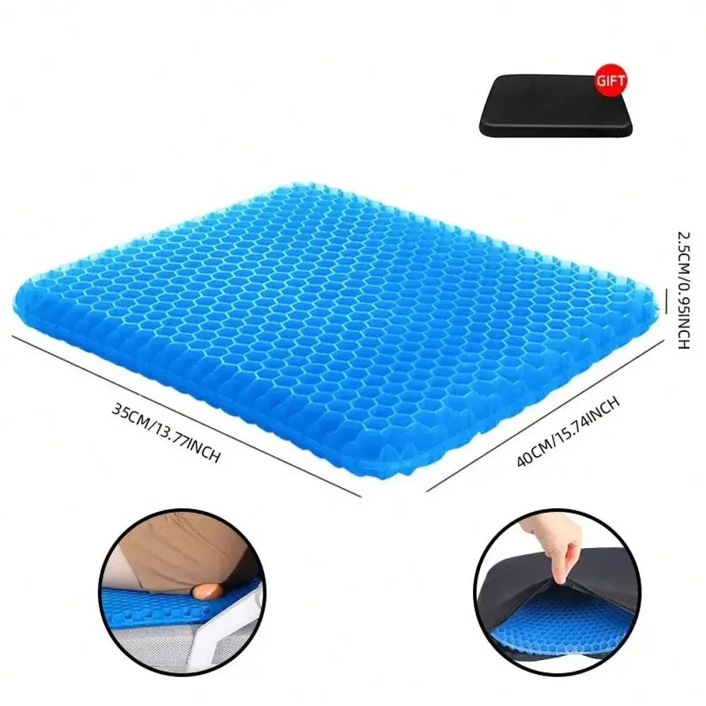Gel Seat Cushion Summer Breathable Honeycomb Design For Pressure Relief Back Tailbone Pain - Office Wheelchair Chair Cars