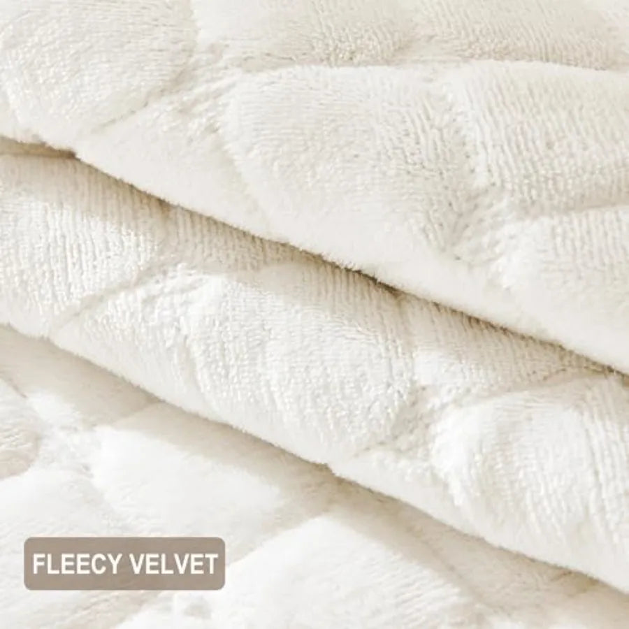 Couch Cover Pack of 2, L Shaped Sectional Sofa Covers Washable, Velvet Fuzzy Sofa Slipcovers for 3 Cushion Couch cover, Non-Sli