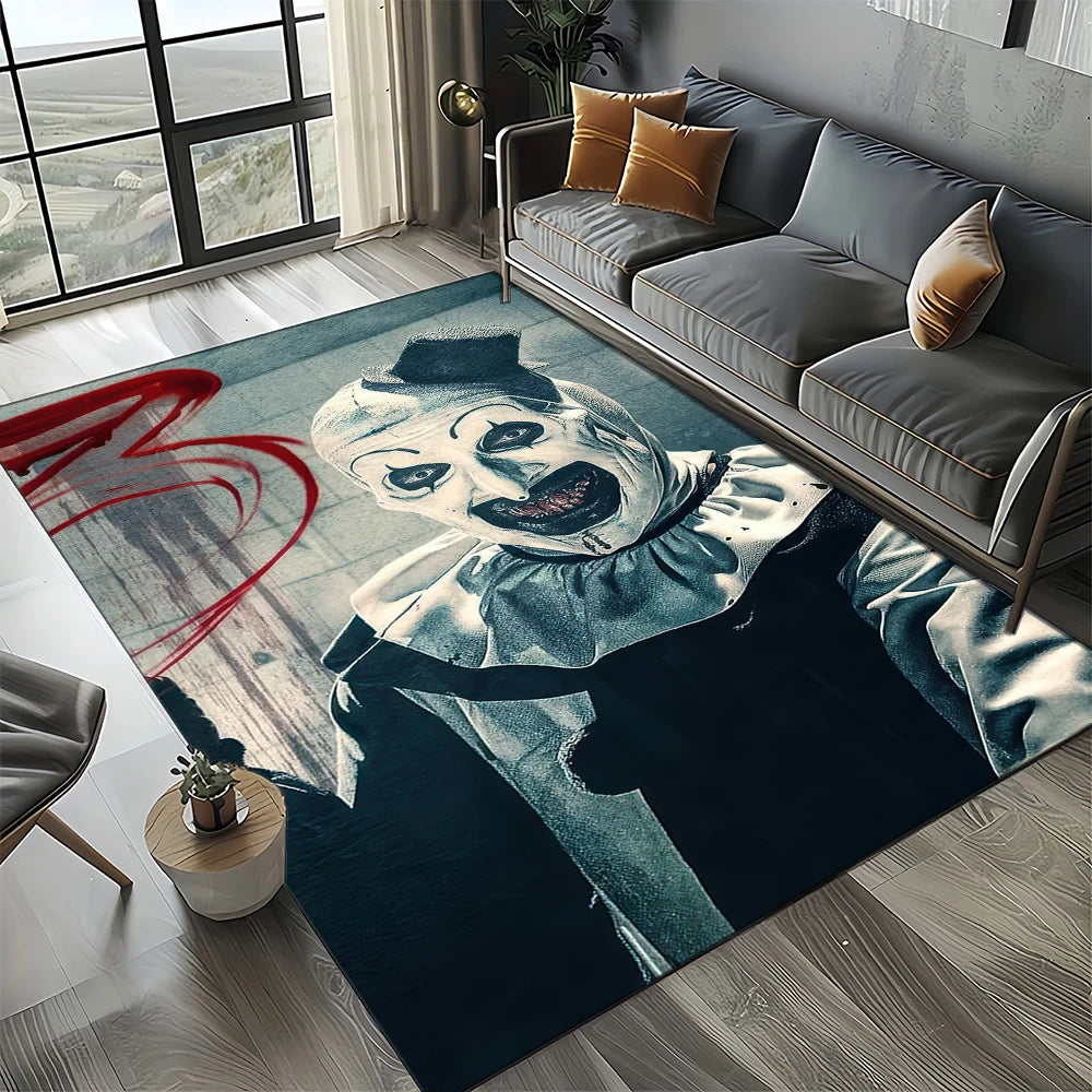 27 Style Terrifier Horror Movie Halloween Gift Area Rug Carpet for Living Room Bedroom Home Decor,kids Non-slip for Sofa Doormat