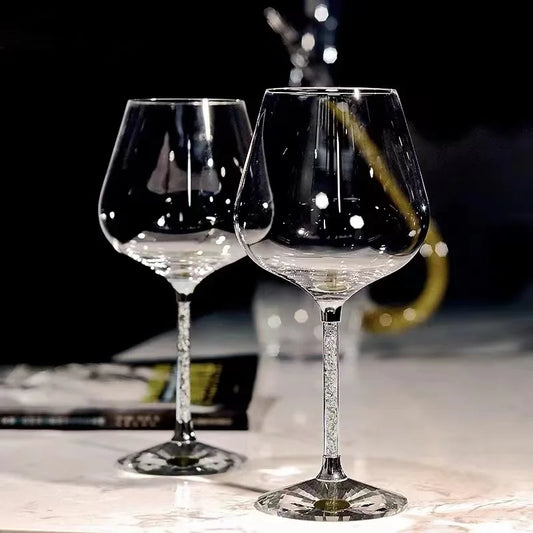 2Pcs light luxury high-end Burgundy red wine glass household crystal glass wine glass high-end